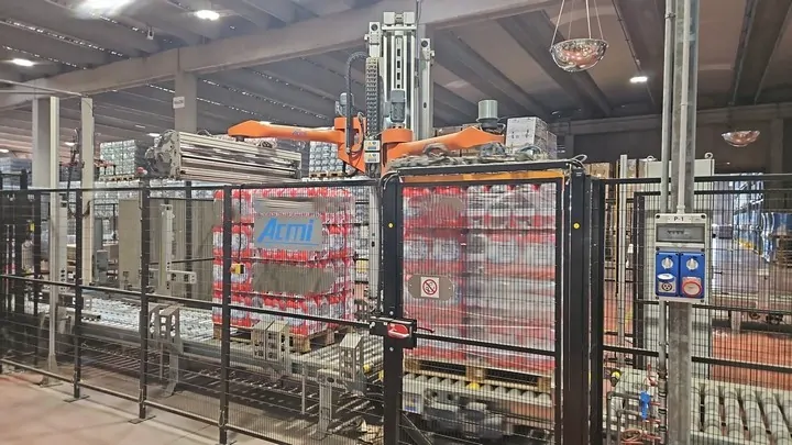 Used Bottling Pallet Wrapper Acmi Rocket 1000 - 2016, 80 BPH