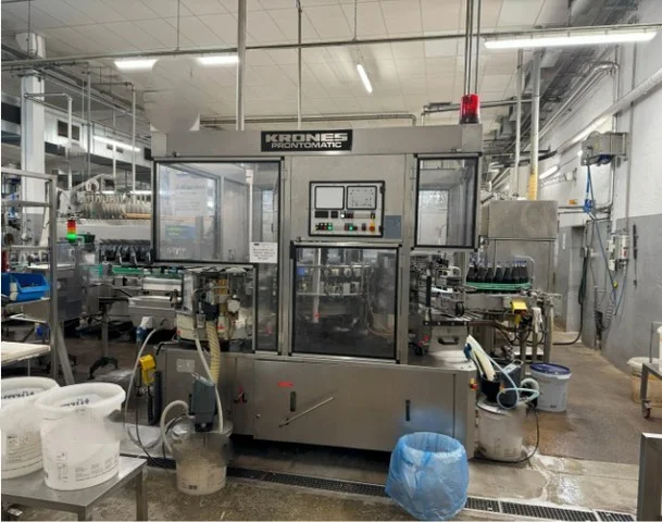 Used Bottling Cold Glue Labeler Krones Prontomatic 720-12-480-6-4-180 - 1992, 10 BPH
