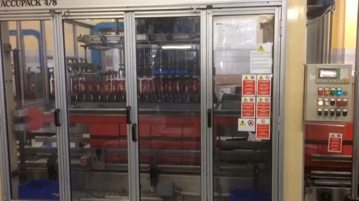 Used Bottling Case Packer Mas Pack accupack 4/8 - 1999, 12,000 BPH