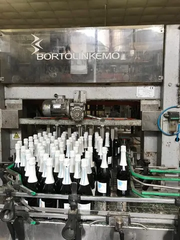 Used Bottling Case Packer Bortolin Kemo iam / 2t - 1995, 7,000 BPH