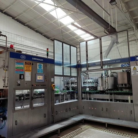 Used Bottling Glass Line SIMONAZZI - 46,000 BPH