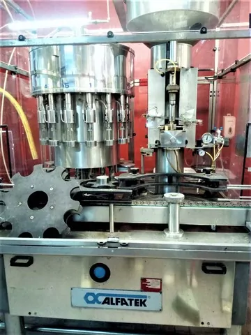 Used Bottling Gravity Filling Monoblock Alfatek - 1990, 2,000 BPH