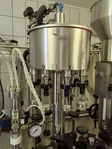 Used Bottling High Vacuum Filling Monoblock Fimer SRT 9-9-1-s-bi - 1998, 1,800 BPH